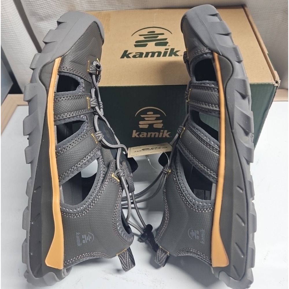 Kamik Cleansport Syros Charcoal women Sz 7M closed Toe sandals anti‎ odor vegan - Picture 6 of 10
